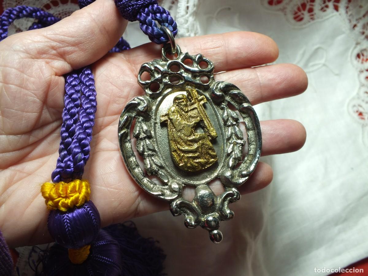 Antig&uuml;edades: MEDALLA MEDALLON CON CORDON JESUS DEL GRAN PODER - Foto 7