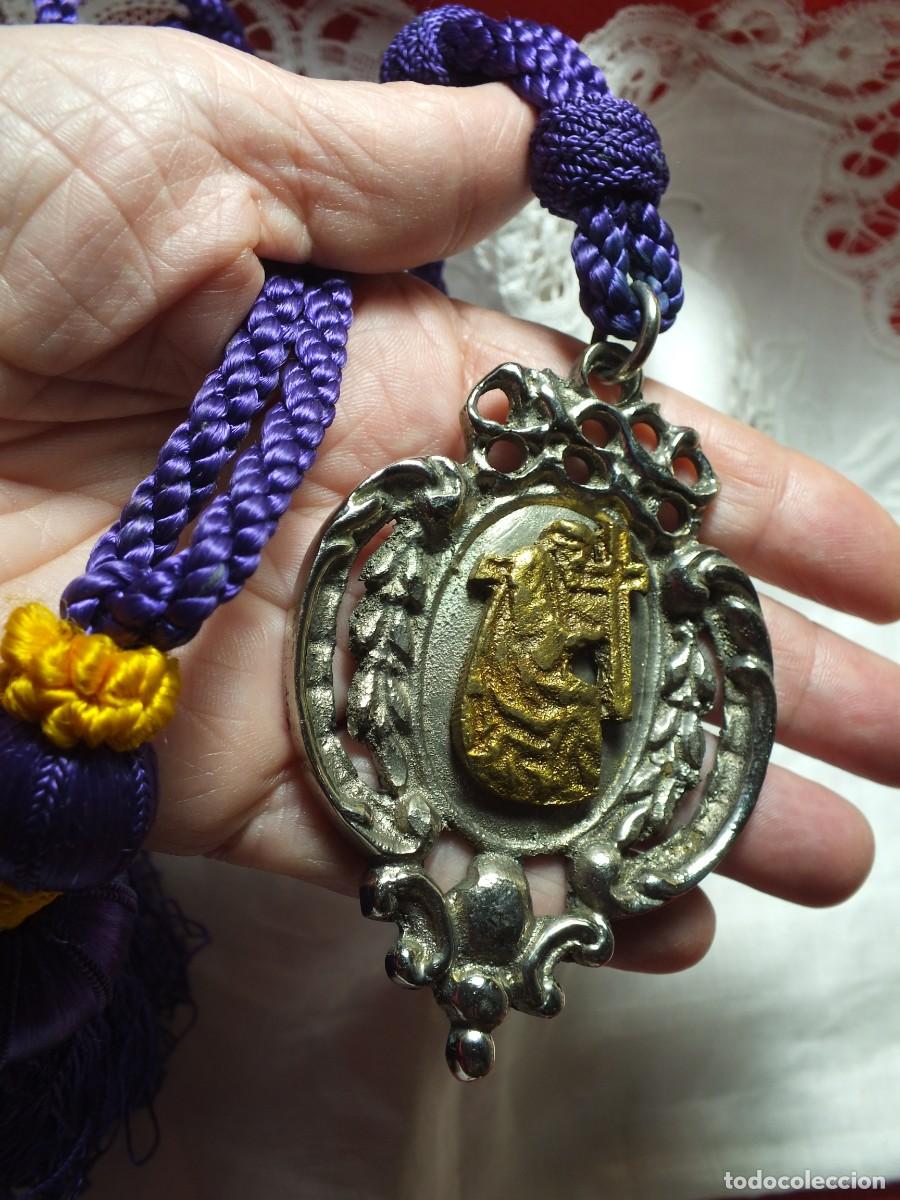 Antig&uuml;edades: MEDALLA MEDALLON CON CORDON JESUS DEL GRAN PODER - Foto 8