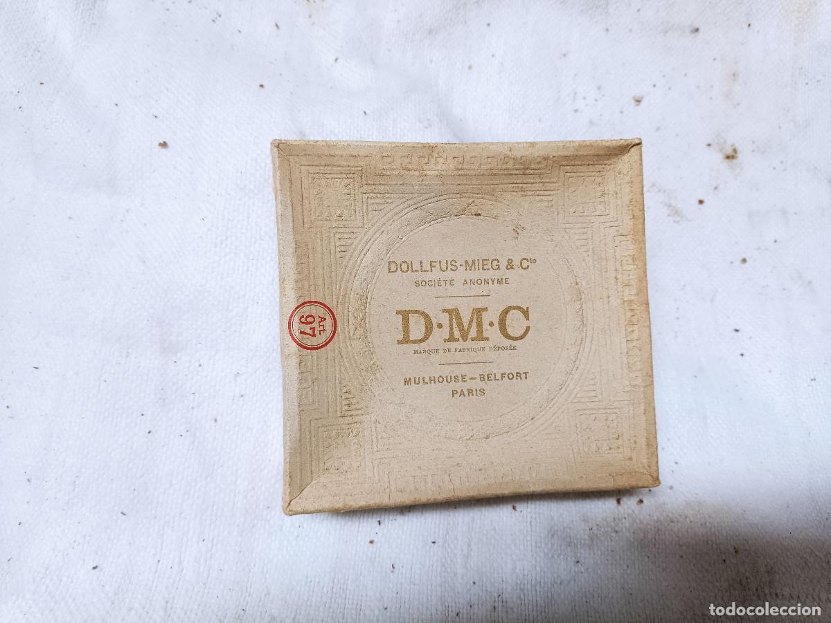 Antig&uuml;edades: Caja de Hilo blanco para bordar. Dollfus-Mieg DMC - Foto 2