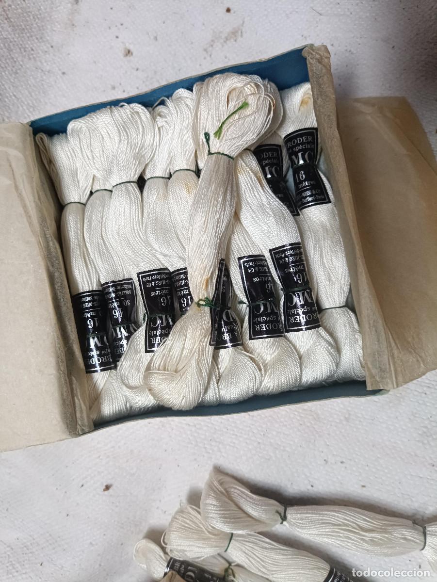 Antig&uuml;edades: Caja de Hilo blanco para bordar. Dollfus-Mieg DMC - Foto 10