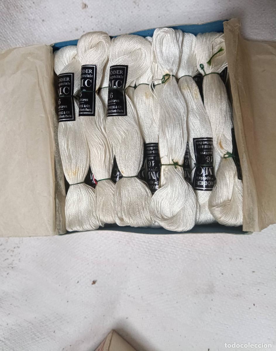Antig&uuml;edades: Caja de Hilo blanco para bordar. Dollfus-Mieg DMC - Foto 11