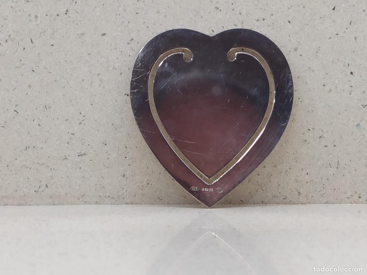 Antig&uuml;edades: MARCAP&Aacute;GINAS PLATA 925 CORAZ&Oacute;N LISO - Foto 2