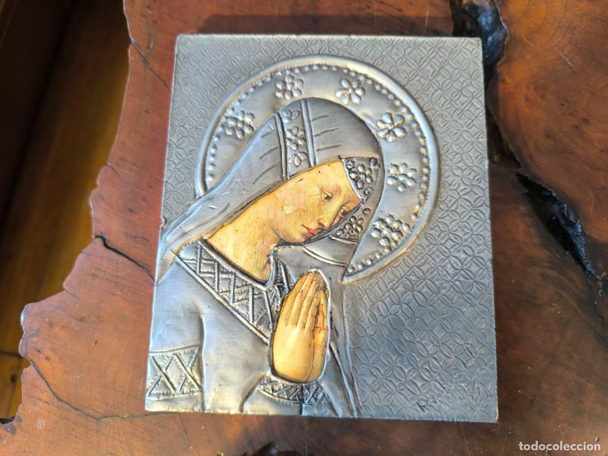 Antig&uuml;edades: ICONO VIRGEN 14X17 CM. - Foto 1