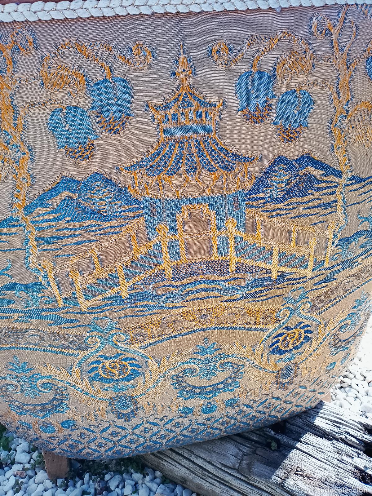 Antig&uuml;edades: Sill&oacute;n artesanal seda/ cuero restaurado - Foto 9