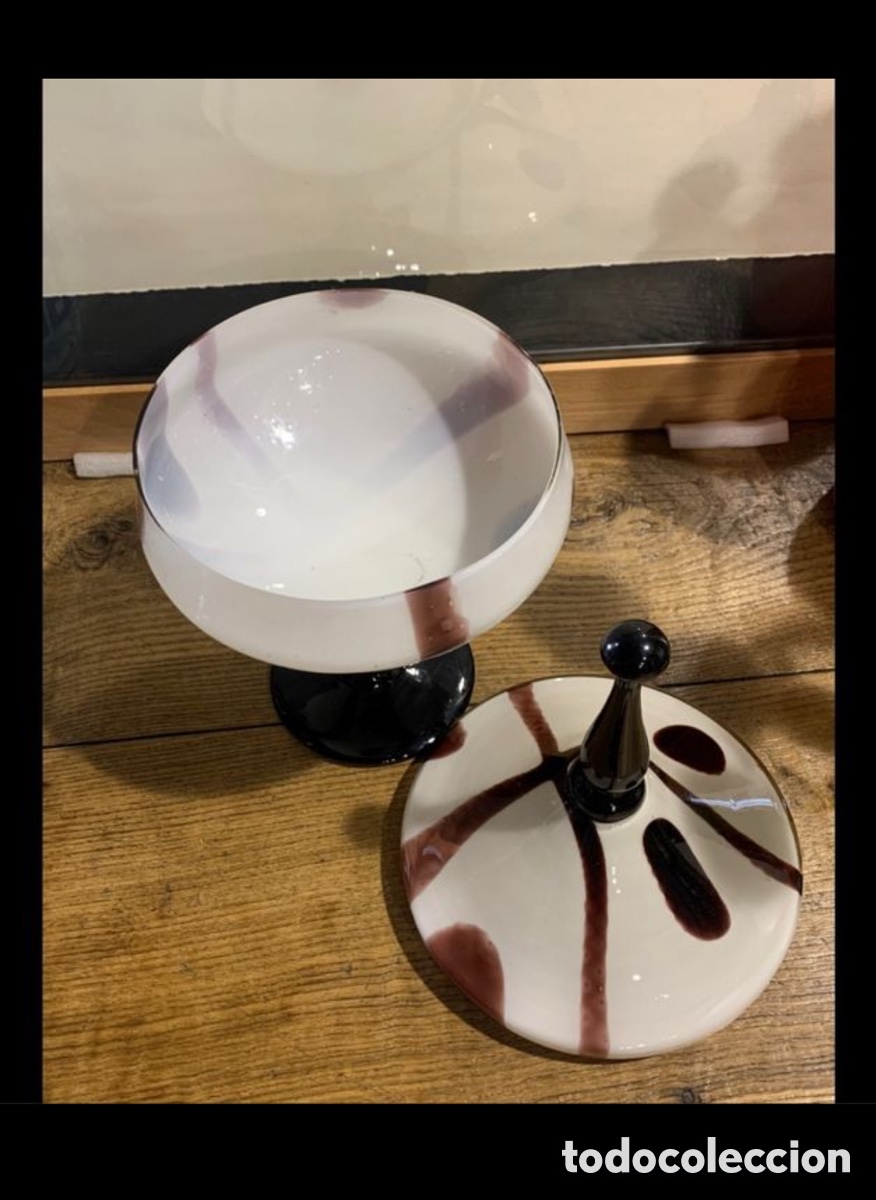 Antig&uuml;edades: Bombonera de cristal de Murano. - Foto 2
