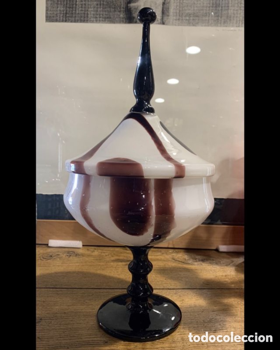 Antig&uuml;edades: Bombonera de cristal de Murano. - Foto 7