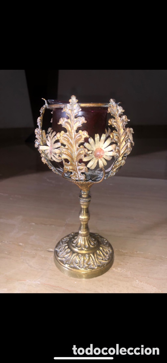 Antig&uuml;edades: Espelmatoria amb flors - Foto 1