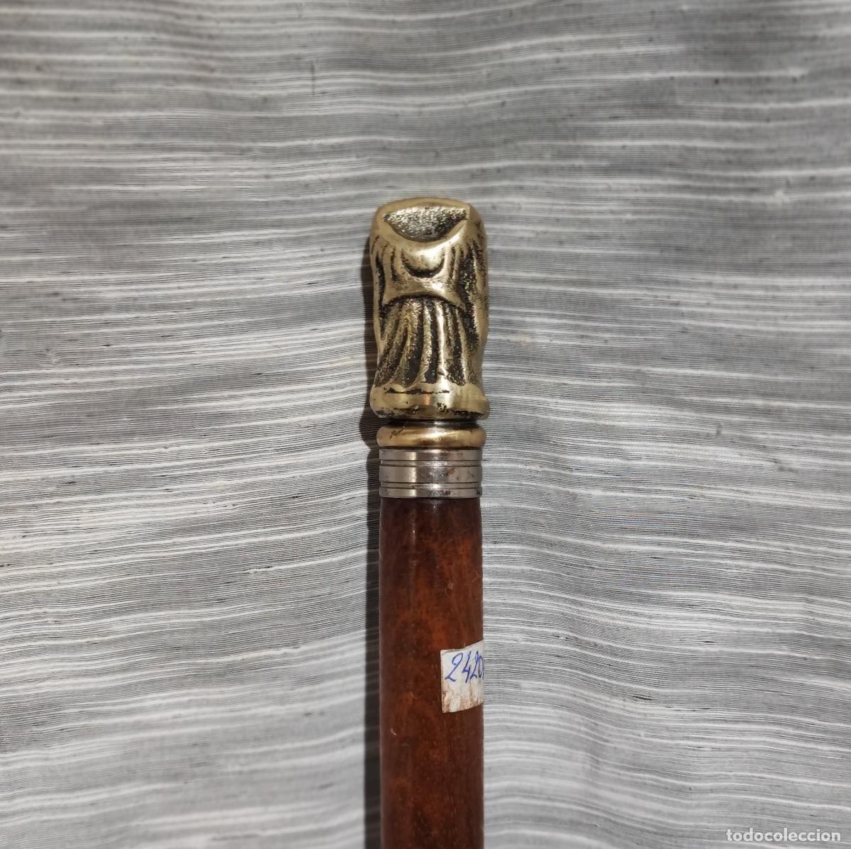 Antig&uuml;edades: INTERESANTE BASTON CABEZA DE BUDA DE BRONCE - Foto 4