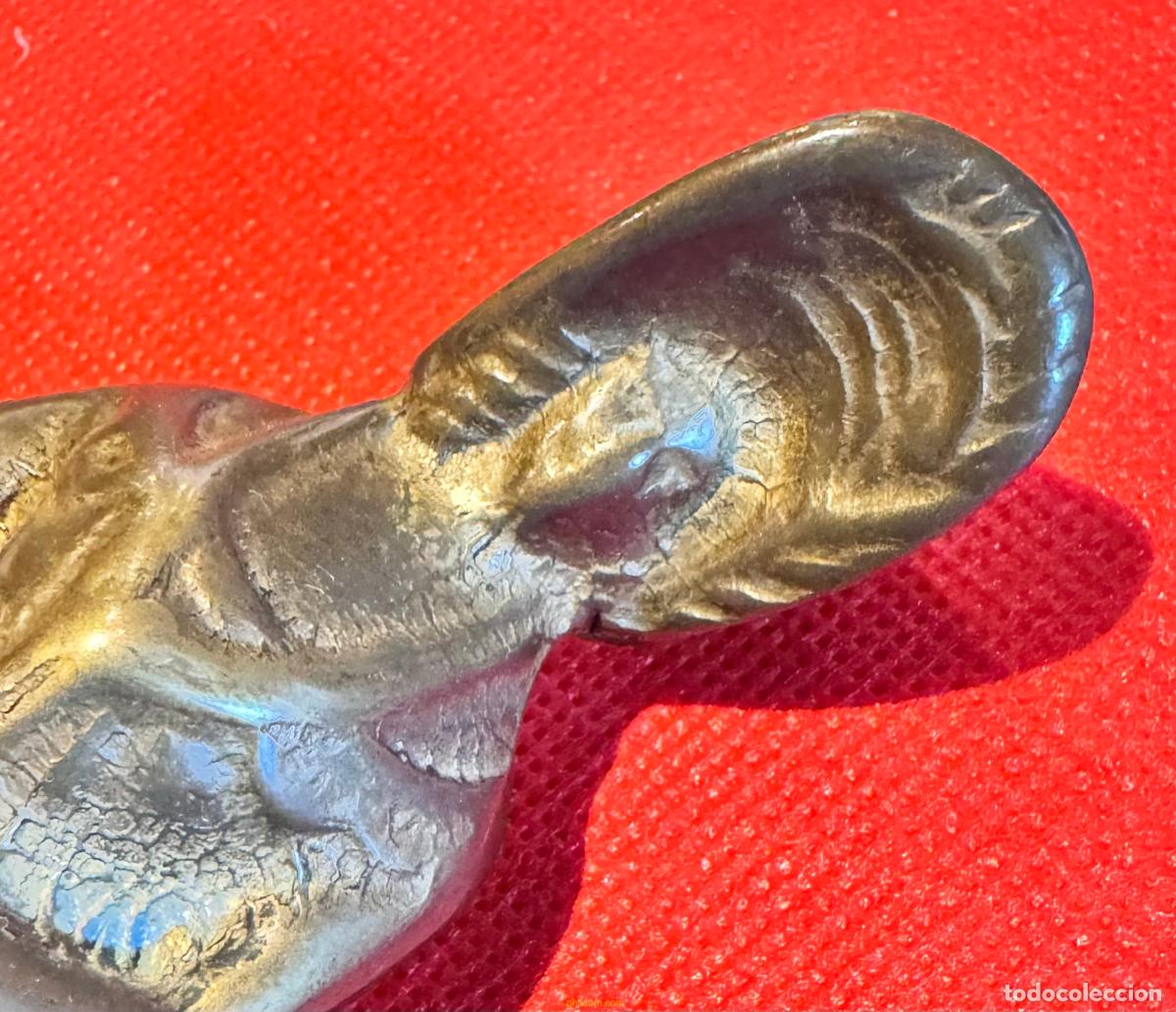 Antig&uuml;edades: CAMPANA DE BRONCE FORMA DE DAMA SIGLO XIX - Foto 3