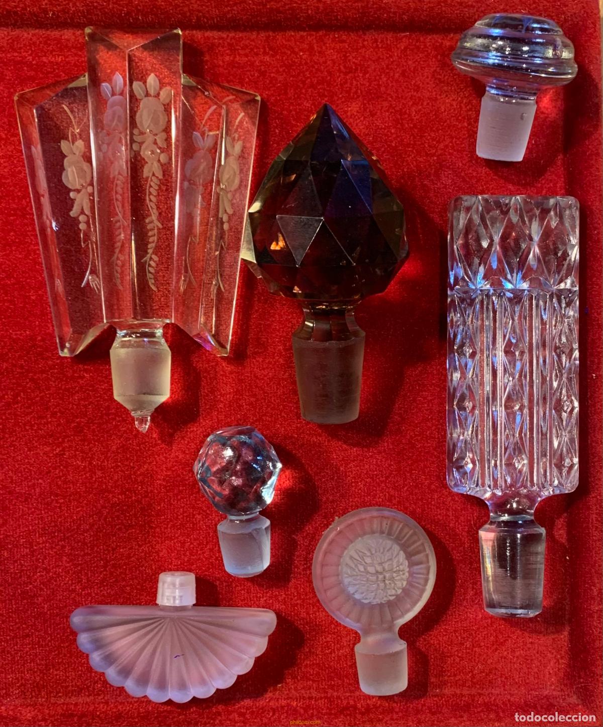 Antig&uuml;edades: LOTE 7 TAPONES DE CRISTAL - Foto 2