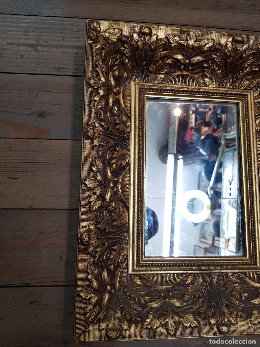 Antig&uuml;edades: ANTIGUO ESPEJO CON PAN DE ORO - Foto 3