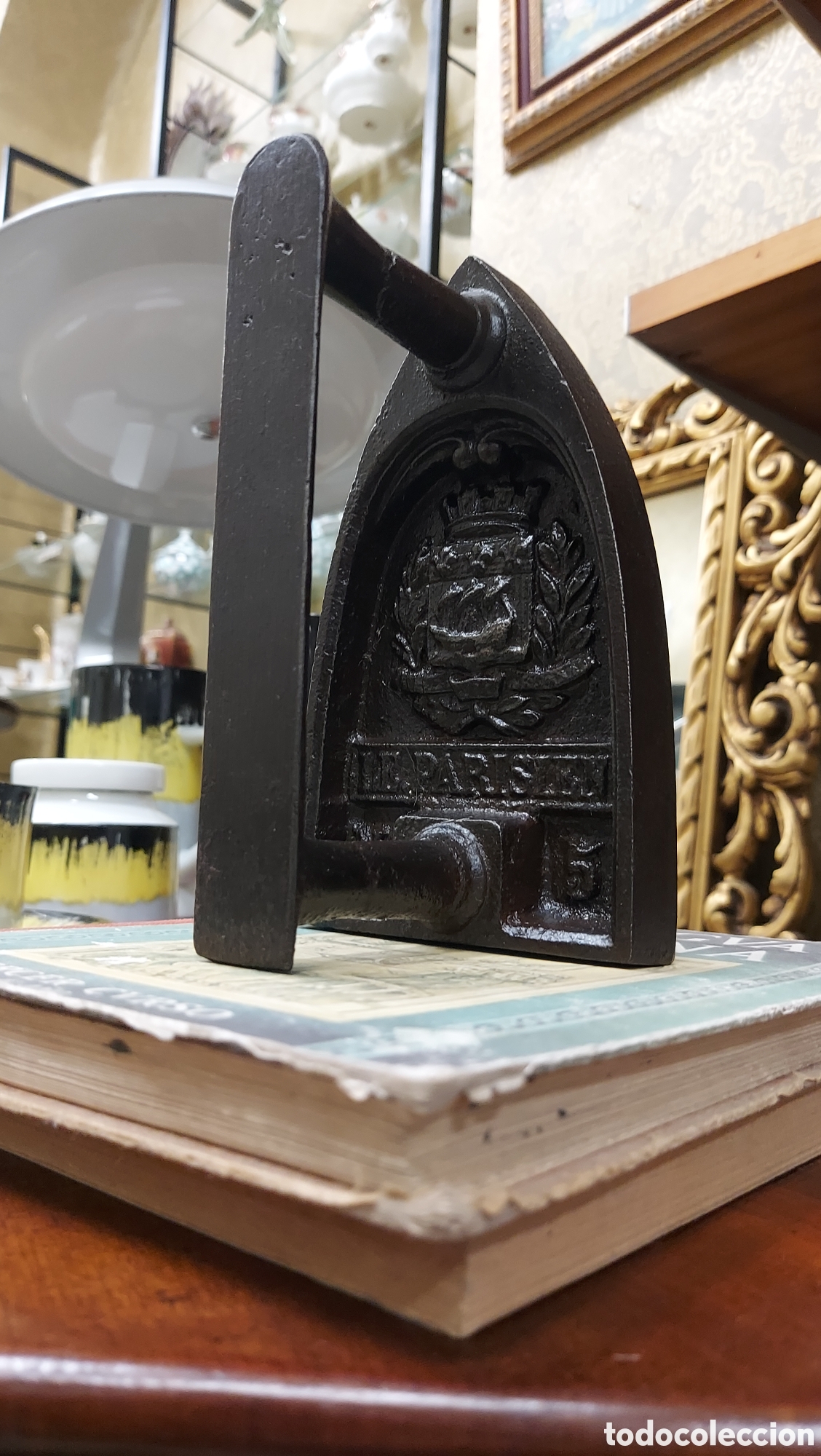 Antig&uuml;edades: Plancha de hierro fundido S.XIX - Foto 7