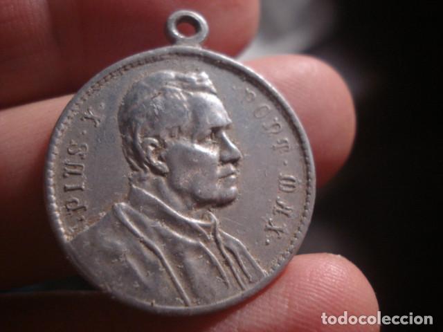 Antig&uuml;edades: MEDALLA - PAPA PIO X - ALUMINIO - Foto 1