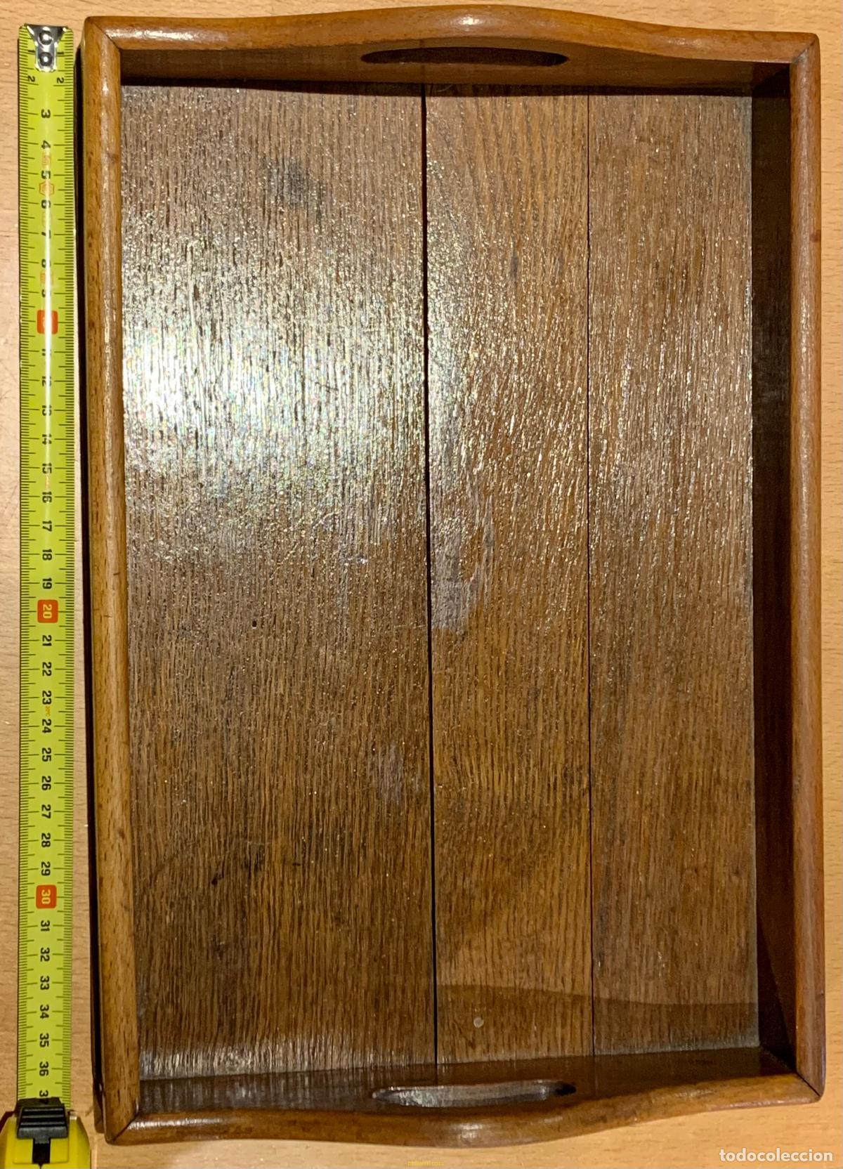 Antig&uuml;edades: ANTIGUA BANDEJA DE MADERA - Foto 3