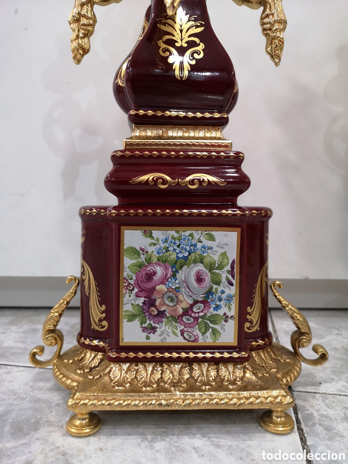 Antig&uuml;edades: Pareja candelabros limoges - Foto 2