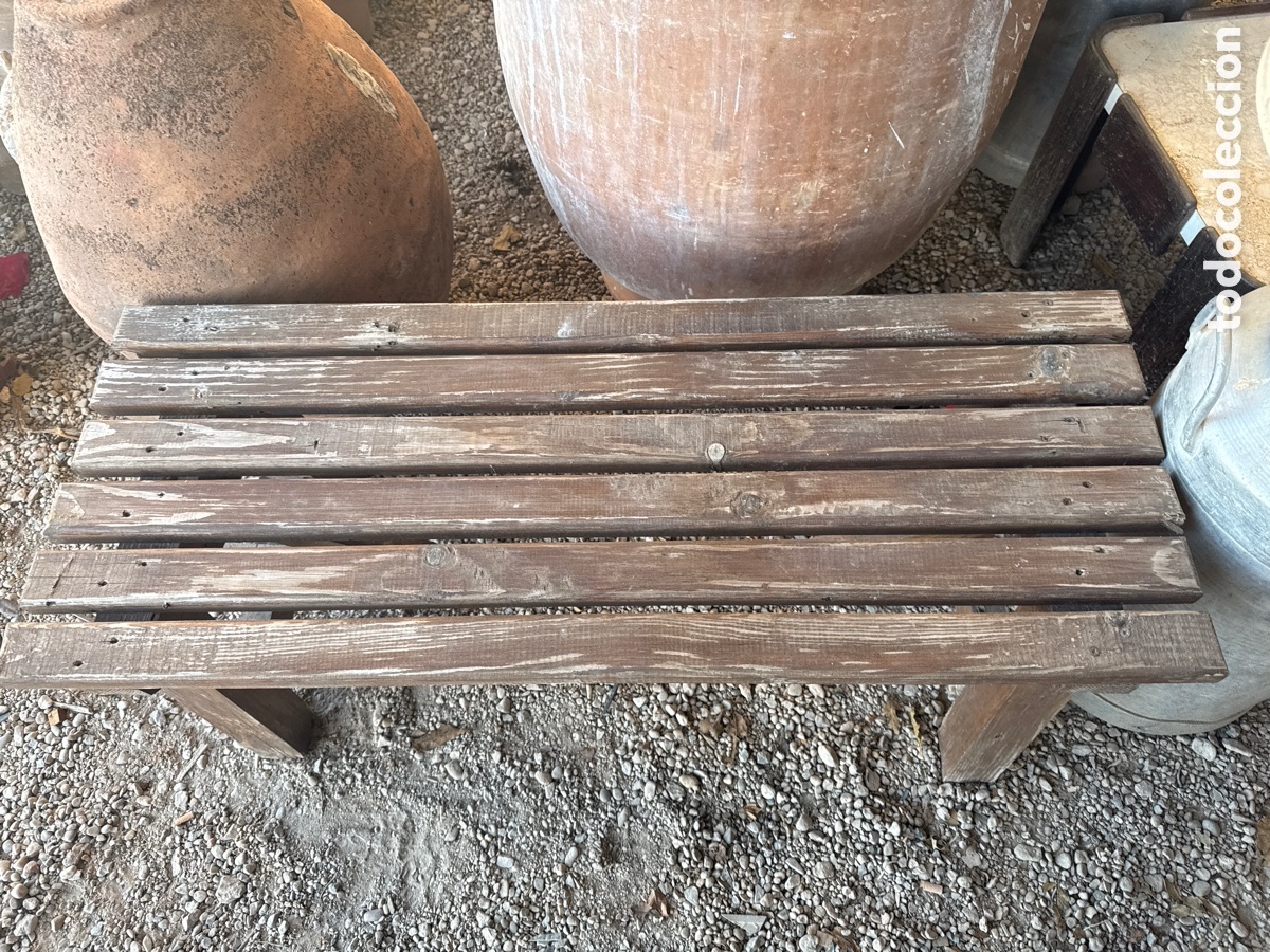 Antig&uuml;edades: Banco de madera antiguo - Foto 2