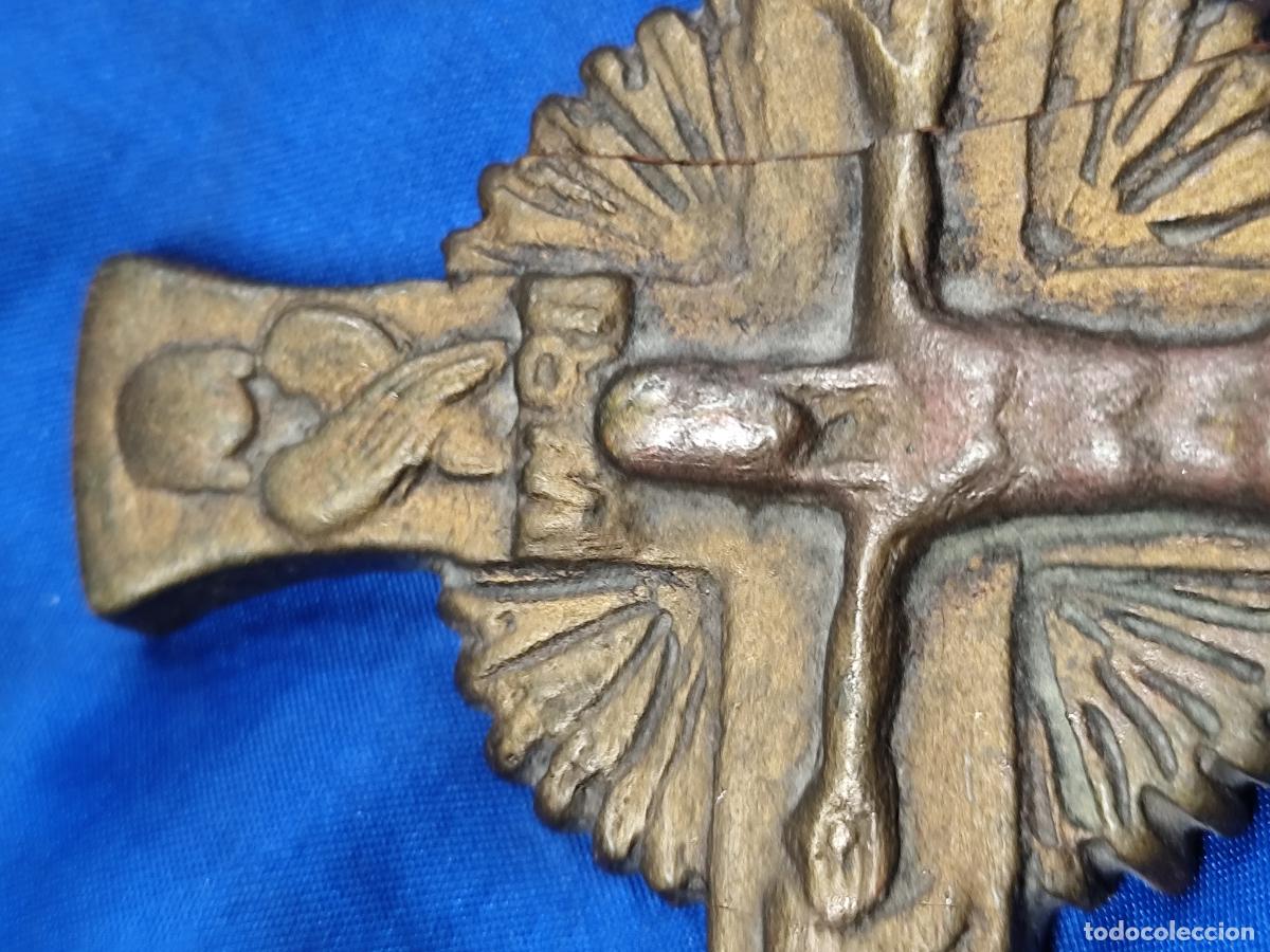 Antig&uuml;edades: CRUZ EN BRONCE, CRUCIFIJO EN BRONCE - Foto 4