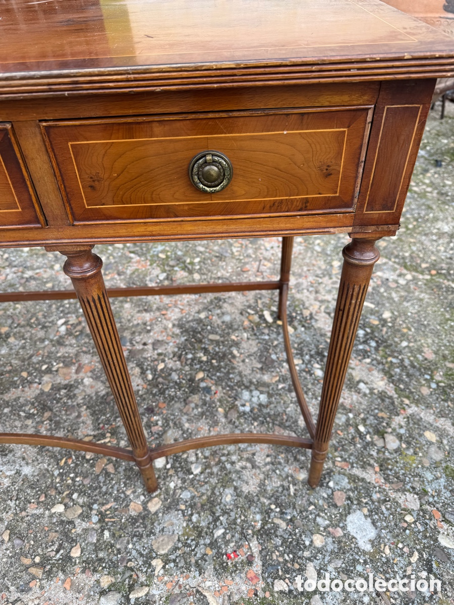 Antig&uuml;edades: Consola inglesa en madera - Foto 4
