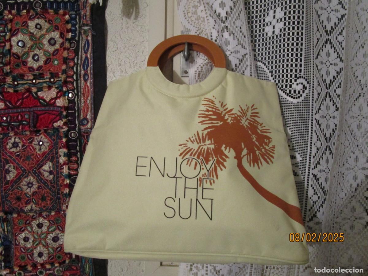 Antig&uuml;edades: PRACTICO BOLSO BOLSA DE MANO PARA LA PLAYA - Foto 1