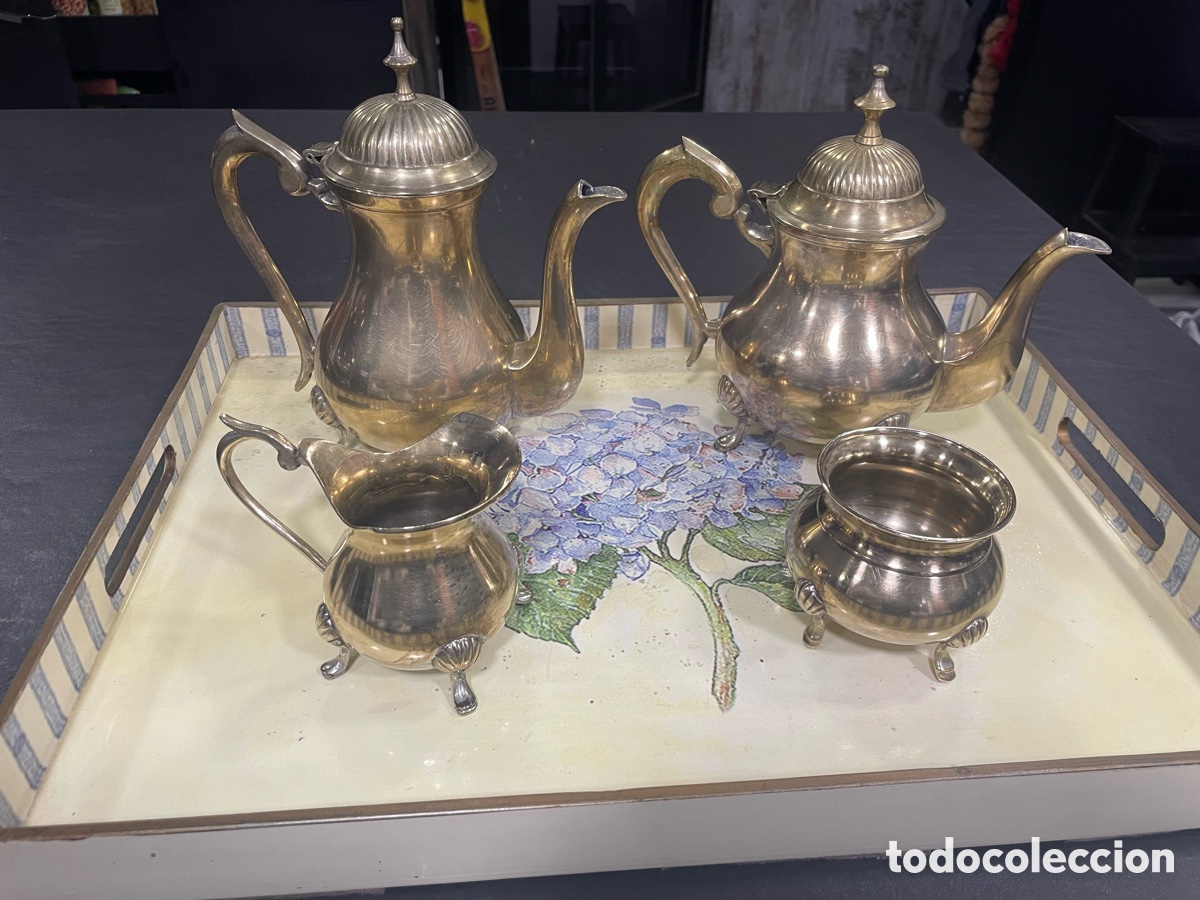 Antig&uuml;edades: Juego de caf&eacute; alpaca - Foto 7