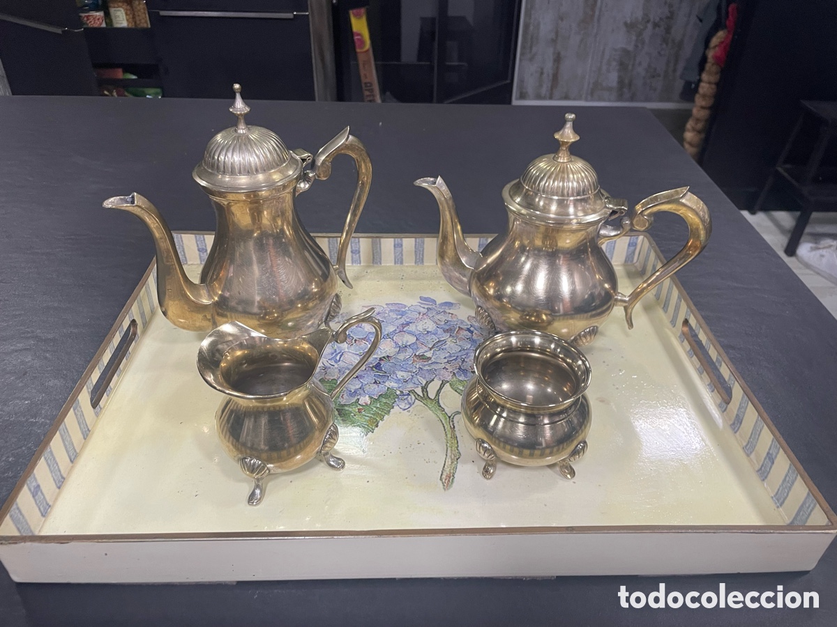 Antig&uuml;edades: Juego de caf&eacute; alpaca - Foto 1
