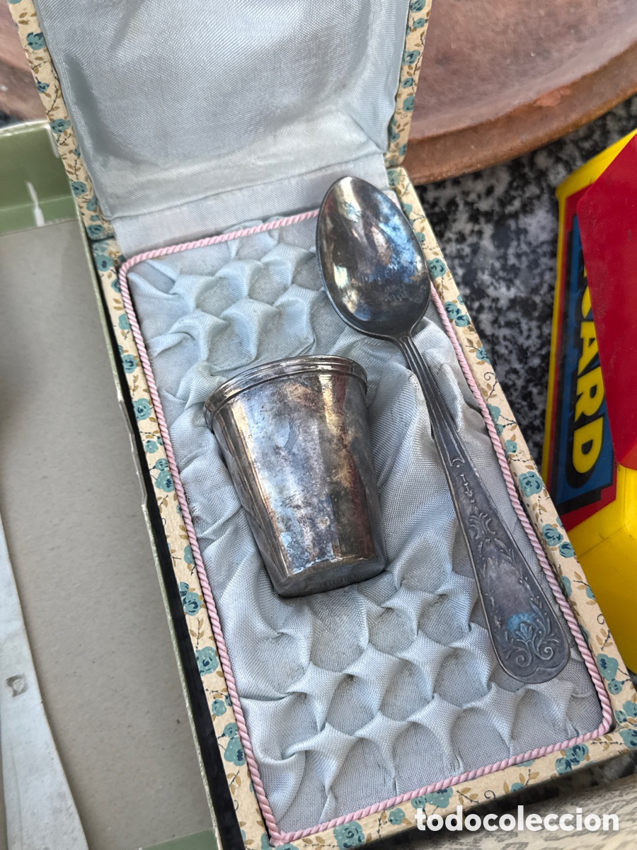 Antig&uuml;edades: Lote de Cubiertos de alpaca con sus cajas - Foto 8