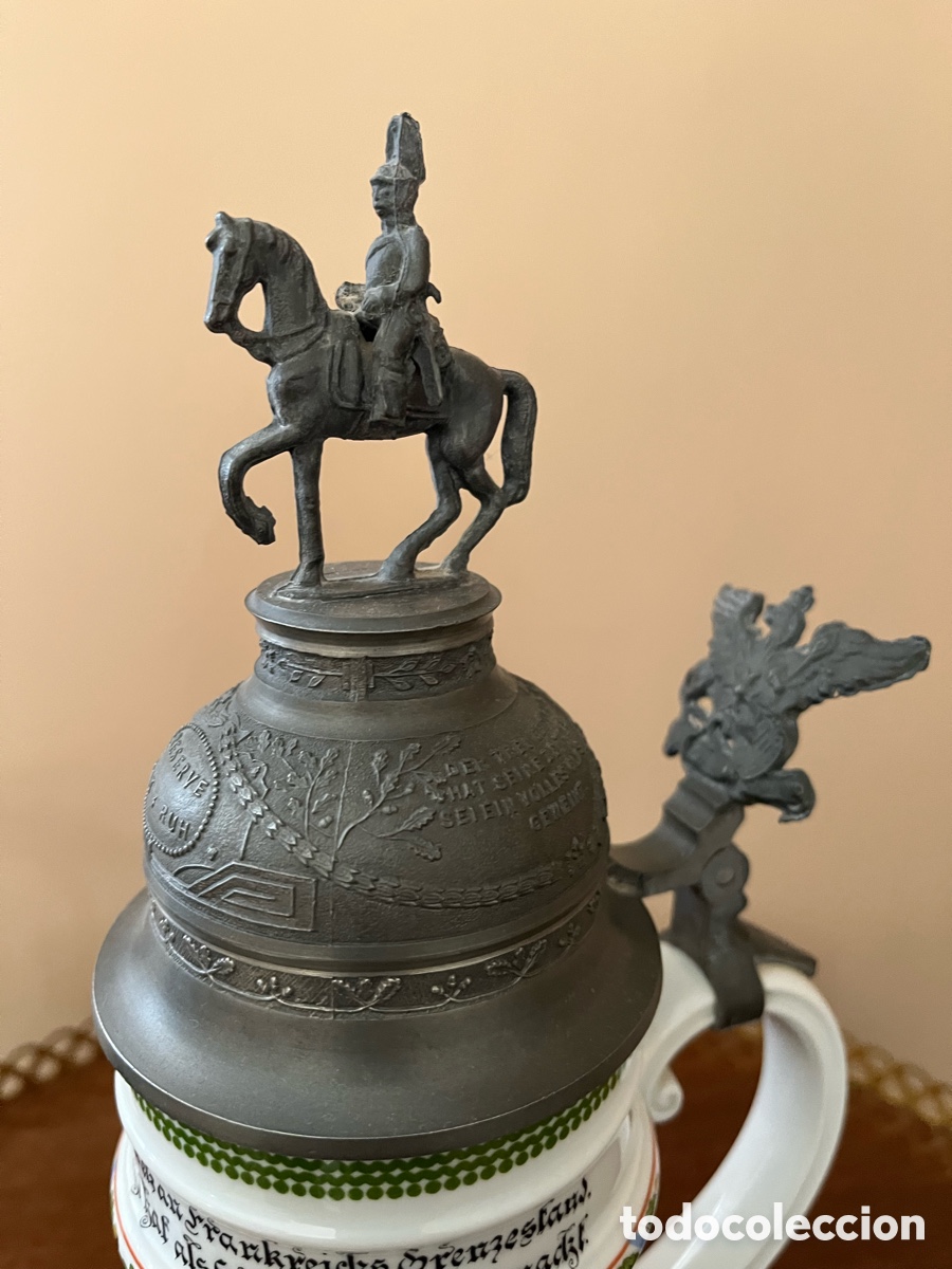 Antig&uuml;edades: Jarra de cerveza de Regimiento ej&eacute;rcito alem&aacute;n - Foto 2