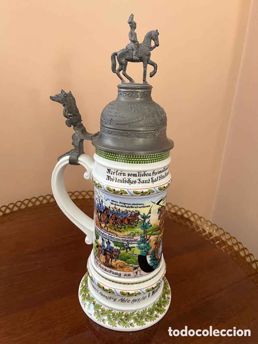 Antig&uuml;edades: Jarra de cerveza de Regimiento ej&eacute;rcito alem&aacute;n - Foto 3