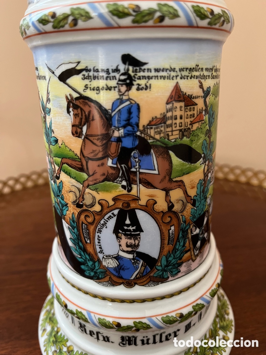 Antig&uuml;edades: Jarra de cerveza de Regimiento ej&eacute;rcito alem&aacute;n - Foto 5