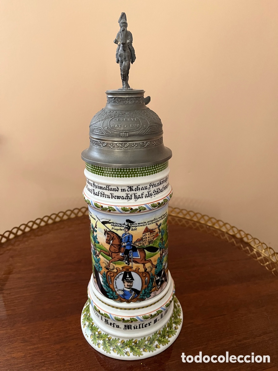 Antig&uuml;edades: Jarra de cerveza de Regimiento ej&eacute;rcito alem&aacute;n - Foto 6