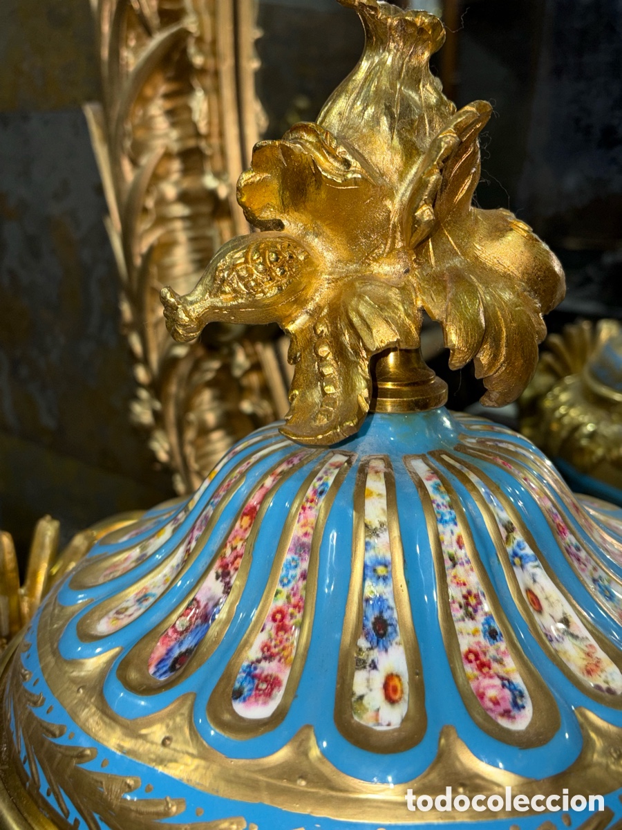 Antig&uuml;edades: Jarron de porcelana y bronce - Foto 4