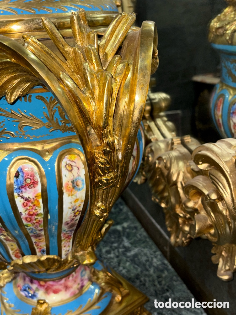 Antig&uuml;edades: Jarron de porcelana y bronce - Foto 5