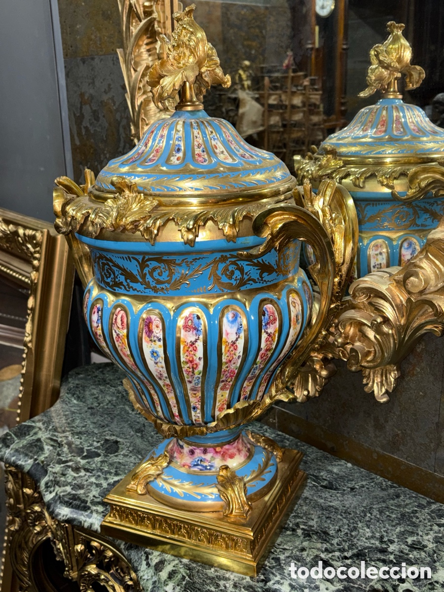 Antig&uuml;edades: Jarron de porcelana y bronce - Foto 7