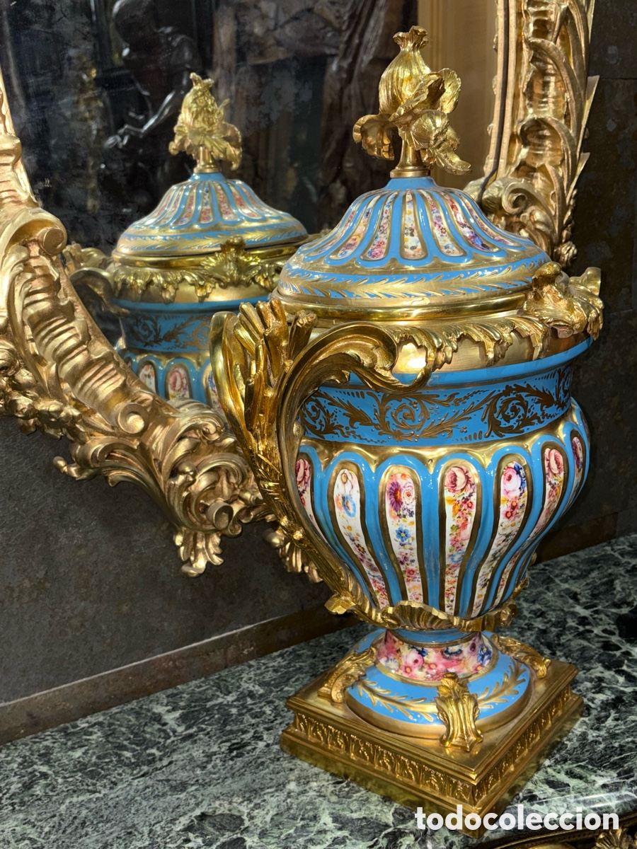 Antig&uuml;edades: Jarron de porcelana y bronce - Foto 1