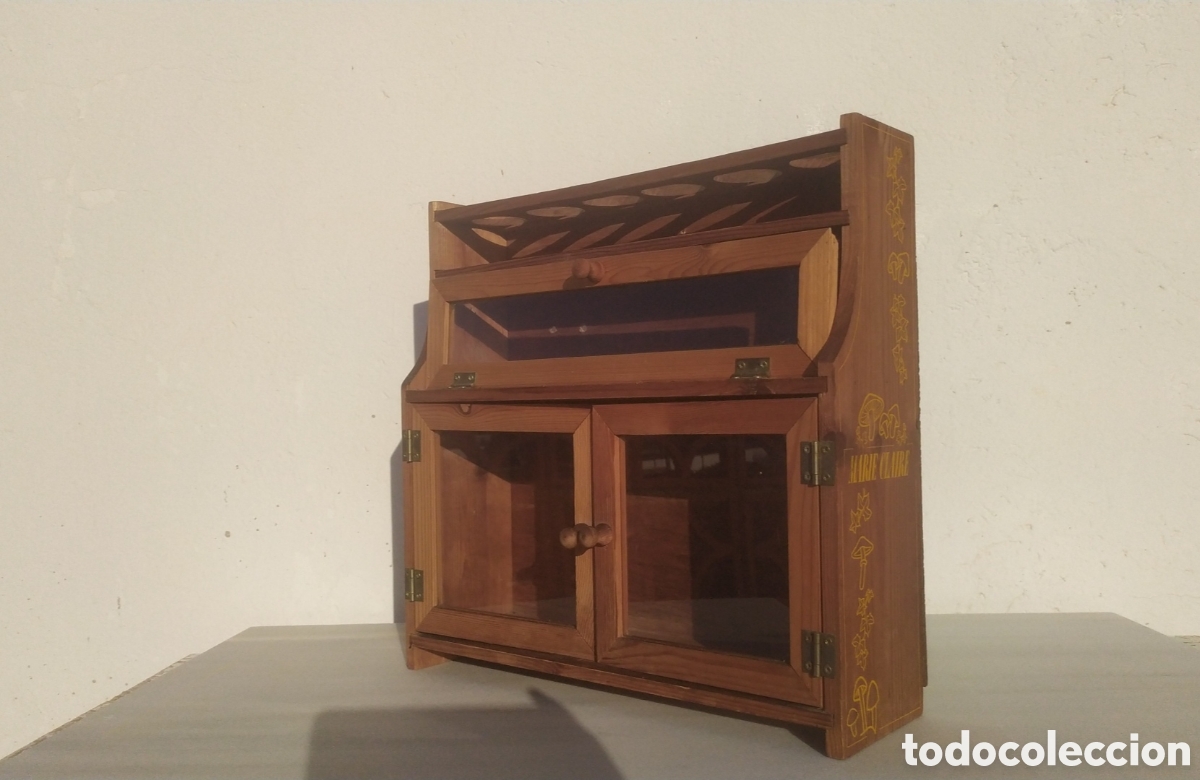 Antig&uuml;edades: Peque&ntilde;a vitrina madera - Foto 6