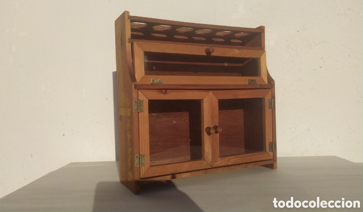 Antig&uuml;edades: Peque&ntilde;a vitrina madera - Foto 1