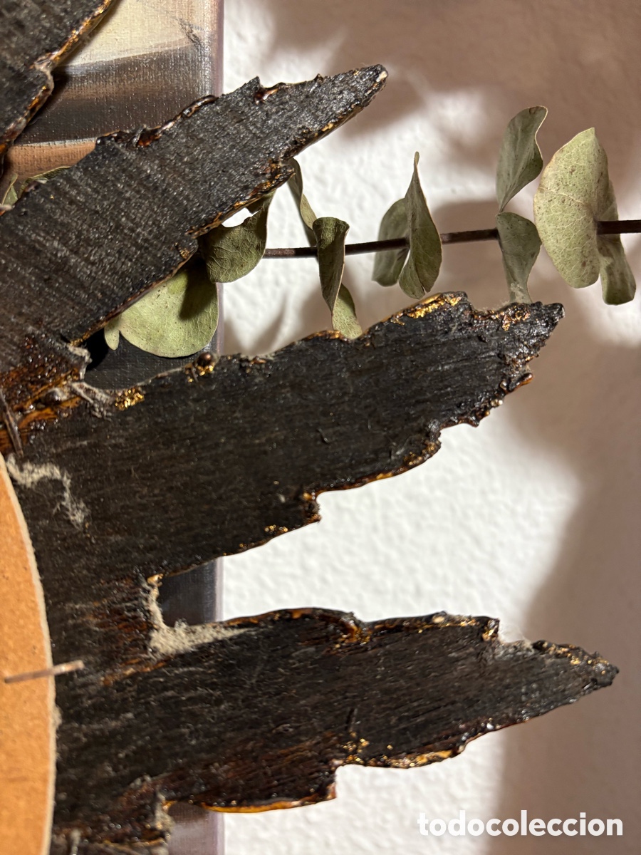 Antig&uuml;edades: ESPEJO SOL MADERA DORADA - Foto 7
