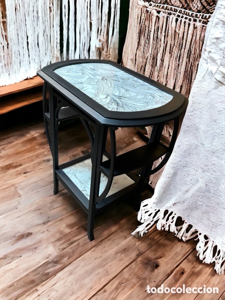 Antig&uuml;edades: Mesa auxiliar art deco restaurada - Foto 2