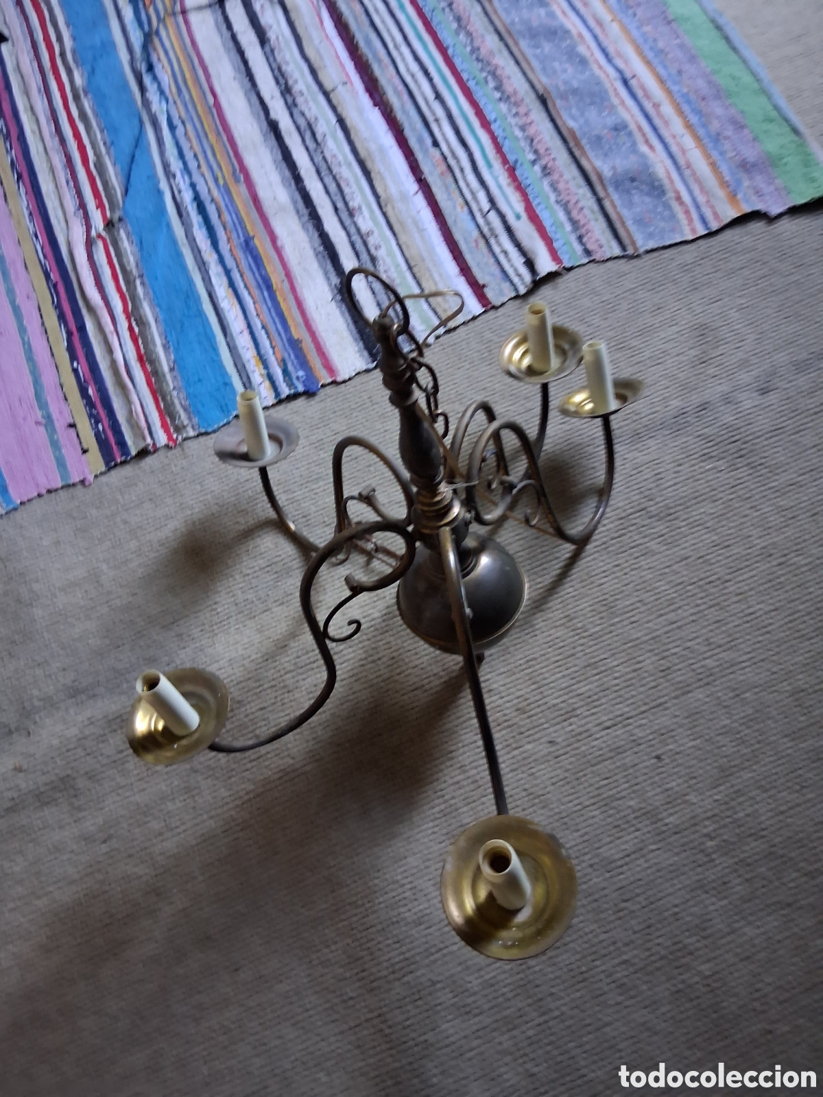 Antig&uuml;edades: L&aacute;mpara bronce a&ntilde;os 70 - Foto 2