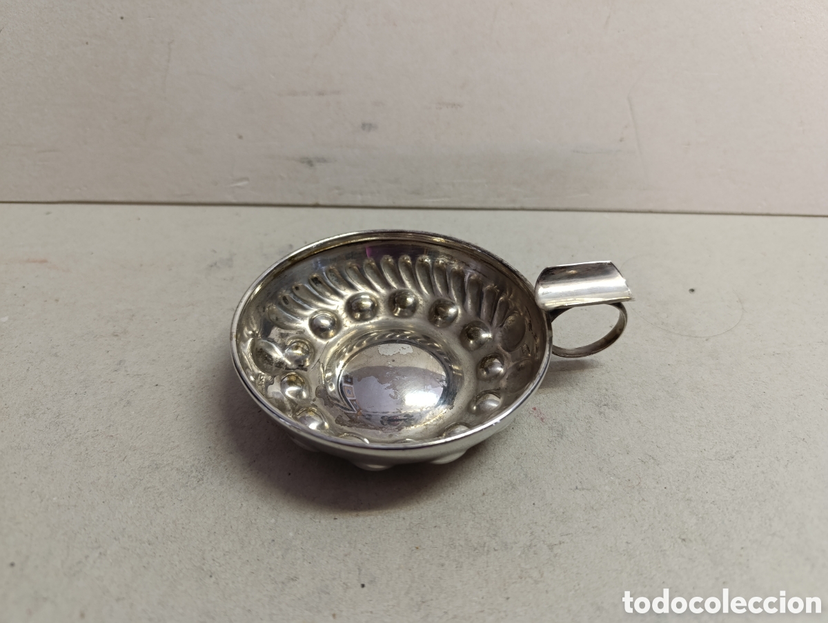 Antig&uuml;edades: CENICERO DE METAL PLATEADO. - Foto 1