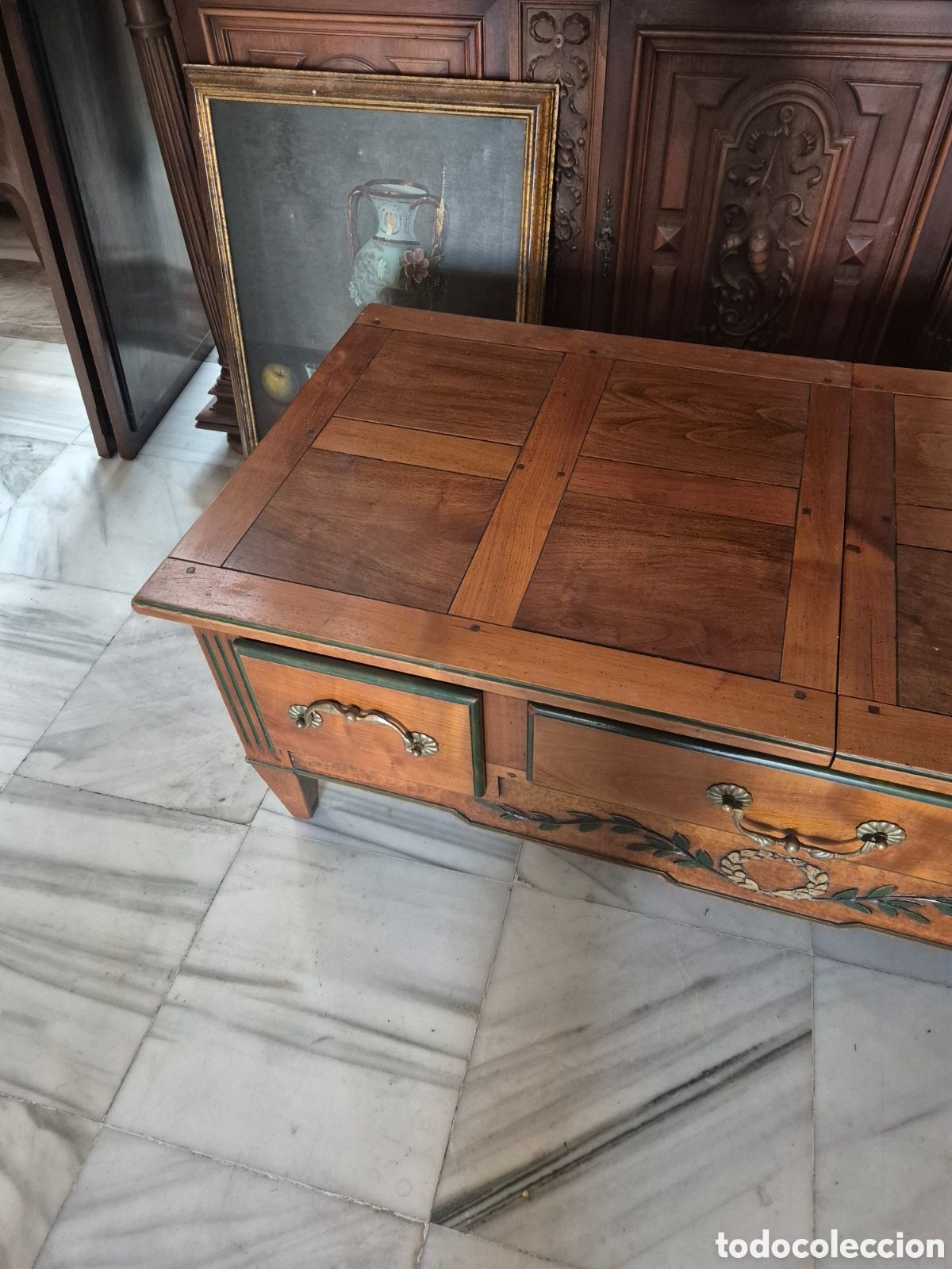 Antig&uuml;edades: Mesa auxiliar en gogal - Foto 4