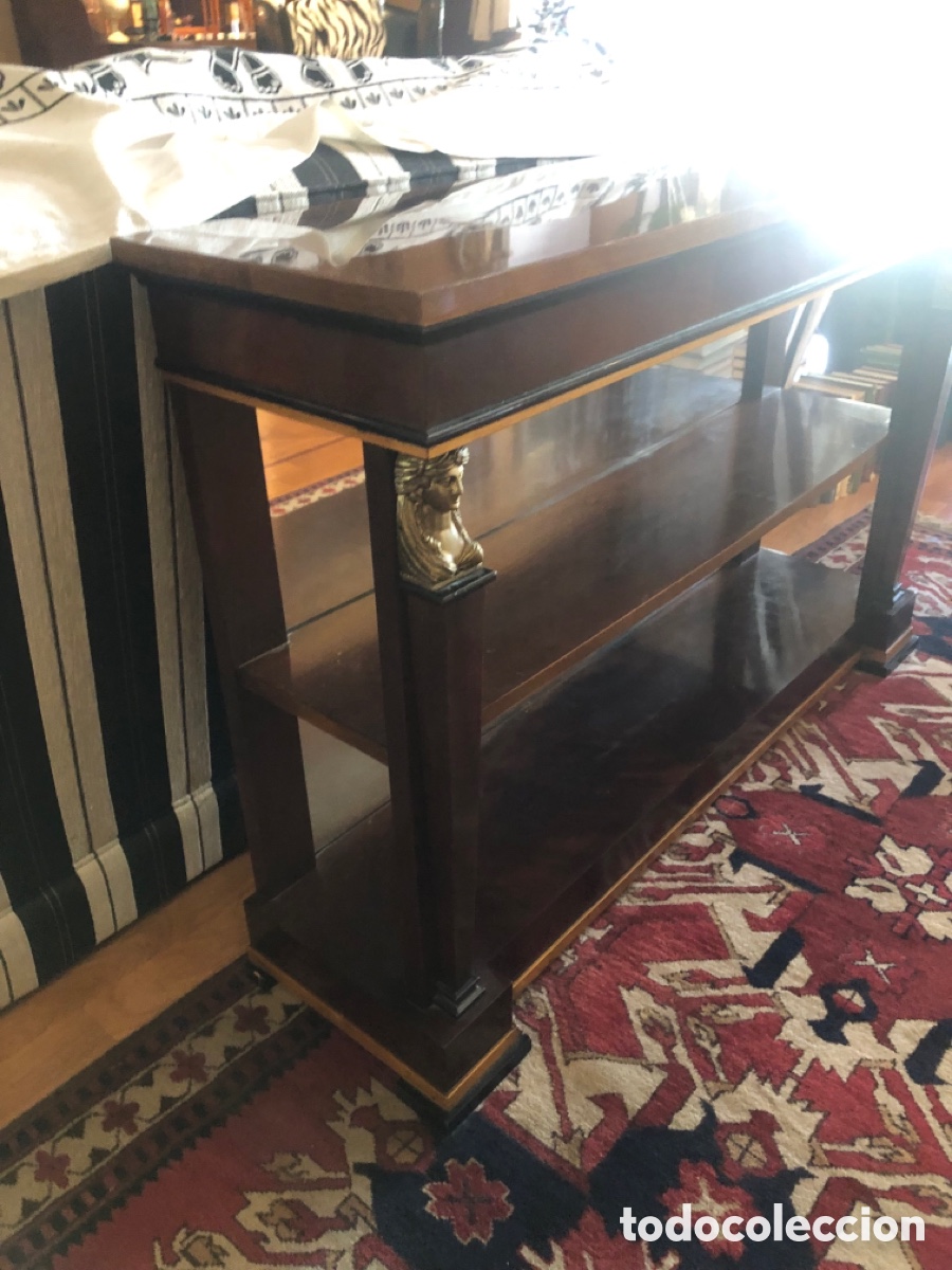 Antig&uuml;edades: Mueble auxiliar estilo imperio 117x77x32cm - Foto 4