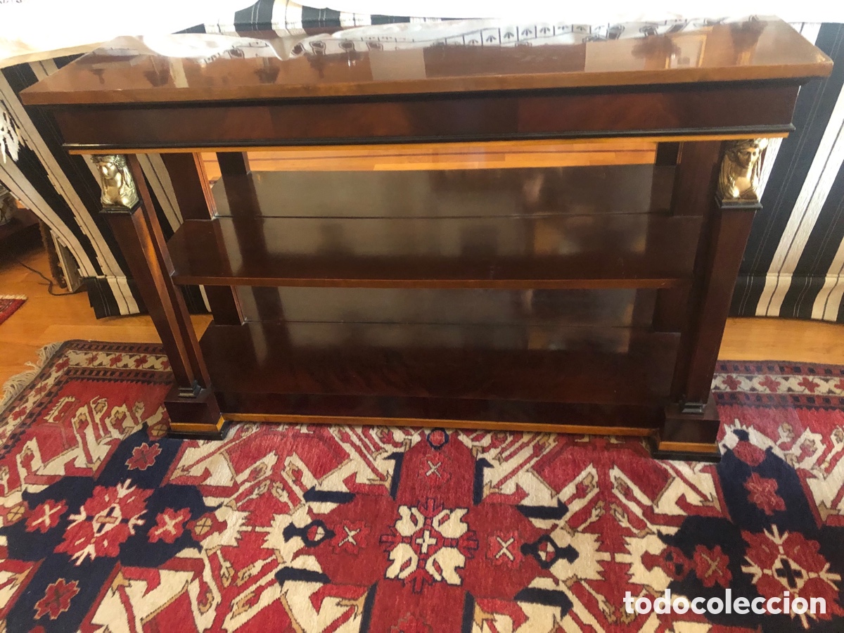 Antig&uuml;edades: Mueble auxiliar estilo imperio 117x77x32cm - Foto 5