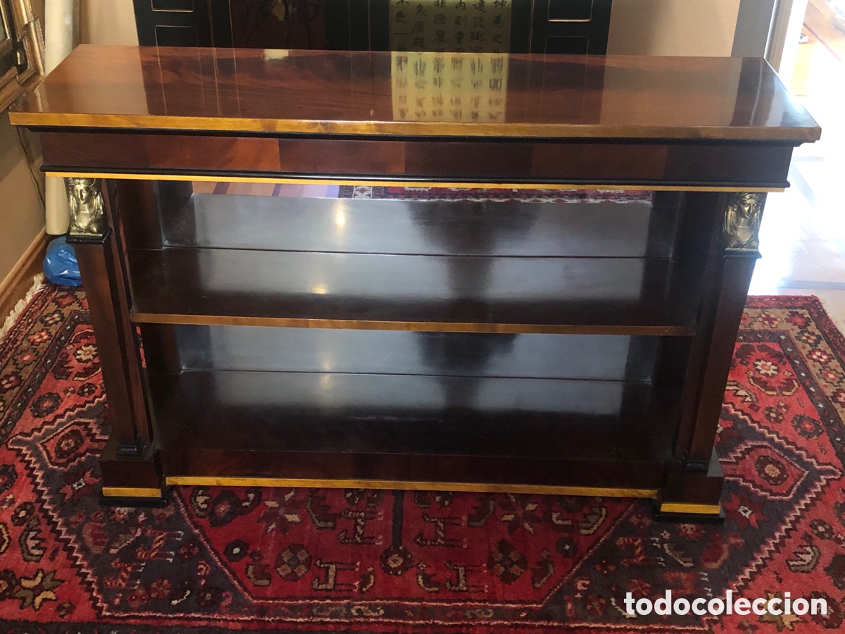 Antig&uuml;edades: Mueble auxiliar estilo imperio 117x77x32cm - Foto 1