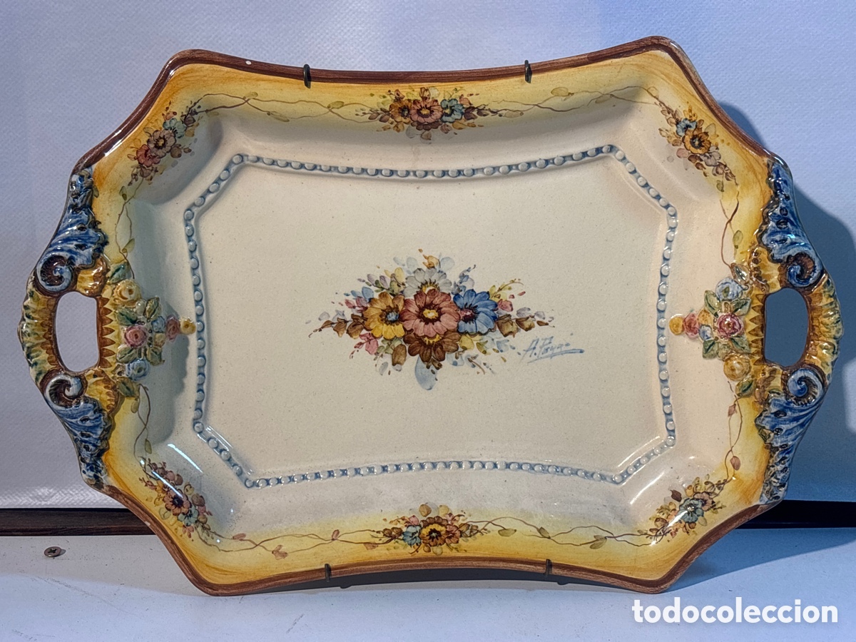 Antig&uuml;edades: Bandeja cer&aacute;mica Peyr&oacute; - Foto 1