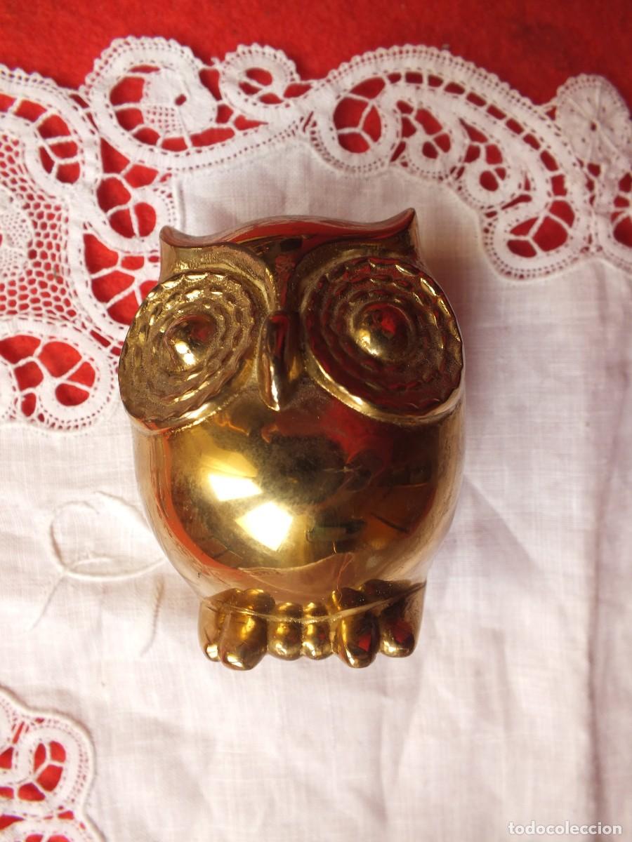 Antig&uuml;edades: FIGURA DE BUHO DE BRONCE MACIZO - Foto 3