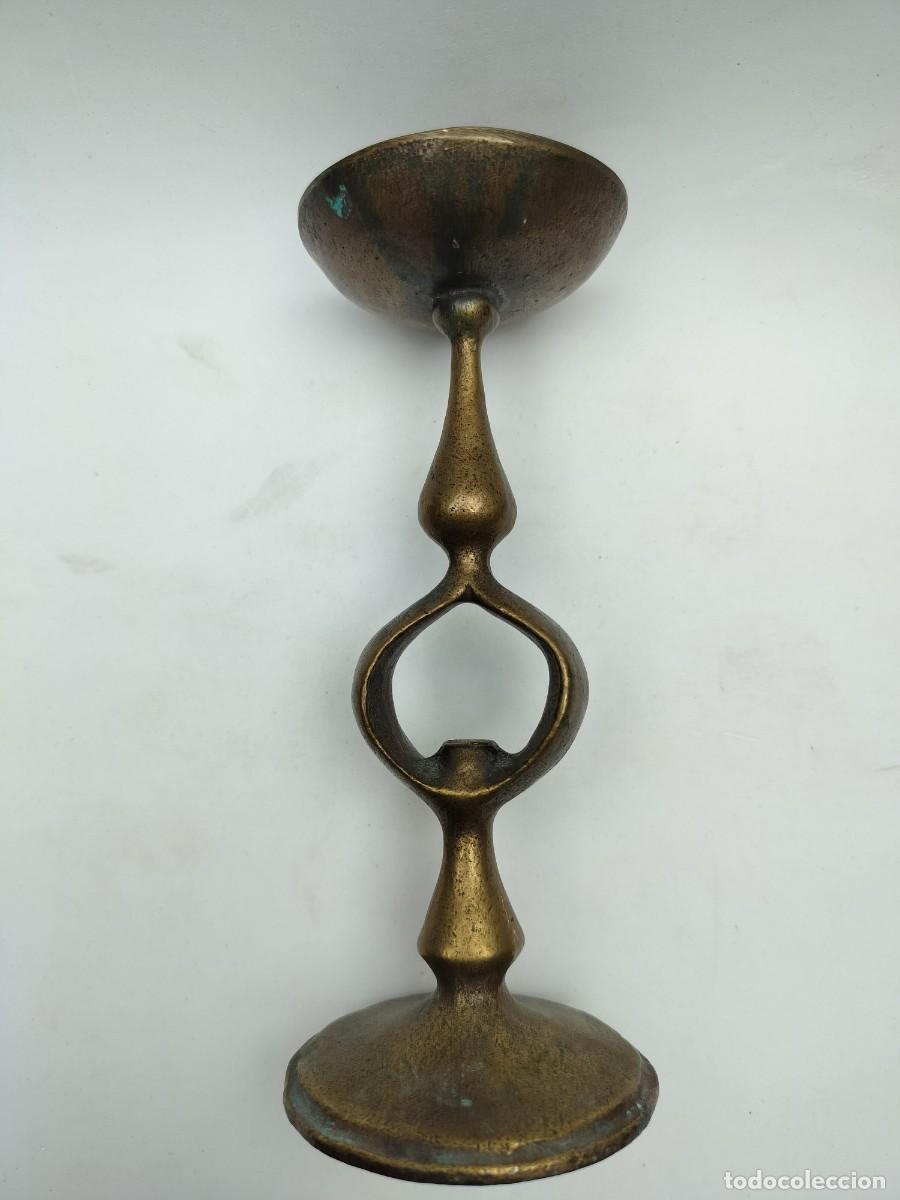 Antig&uuml;edades: Candelabro bronce italiano 1950s - Foto 4