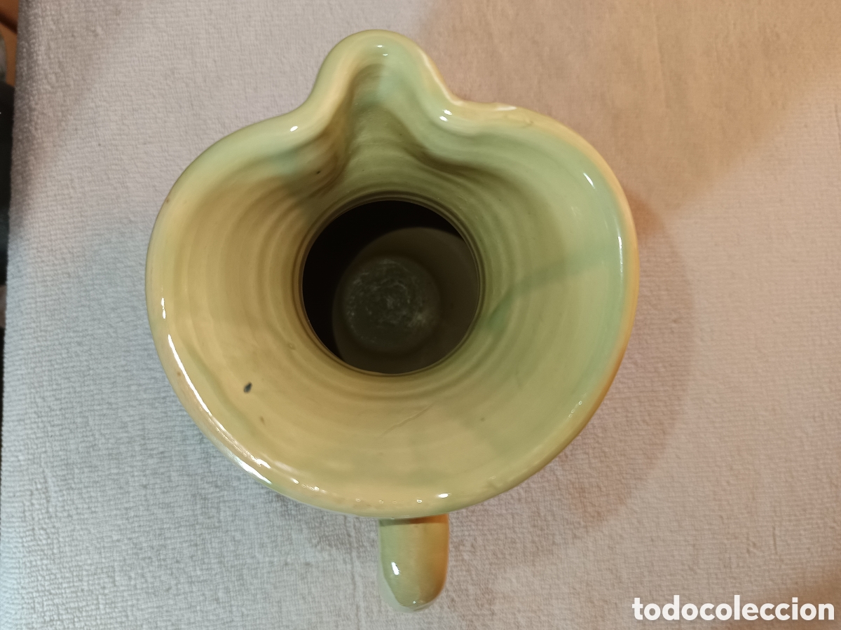 Antig&uuml;edades: jarra de cer&aacute;mica pintada a mano. - Foto 4