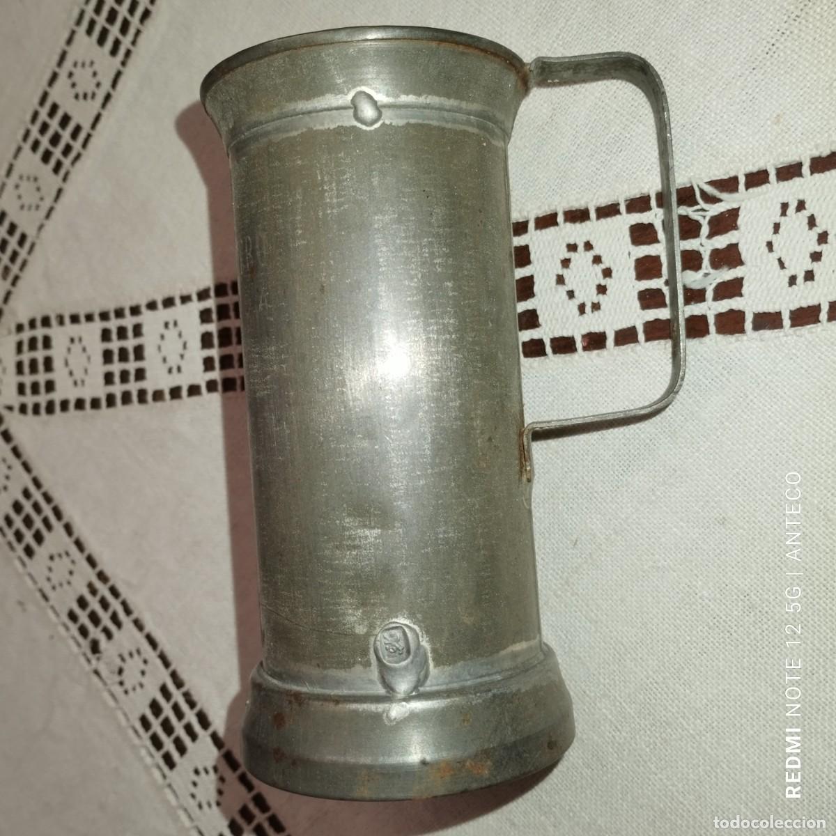 Antig&uuml;edades: JARRA DE MEDIDA DE HOJA DE LATA DE CUARTO DE LITRO - Foto 2