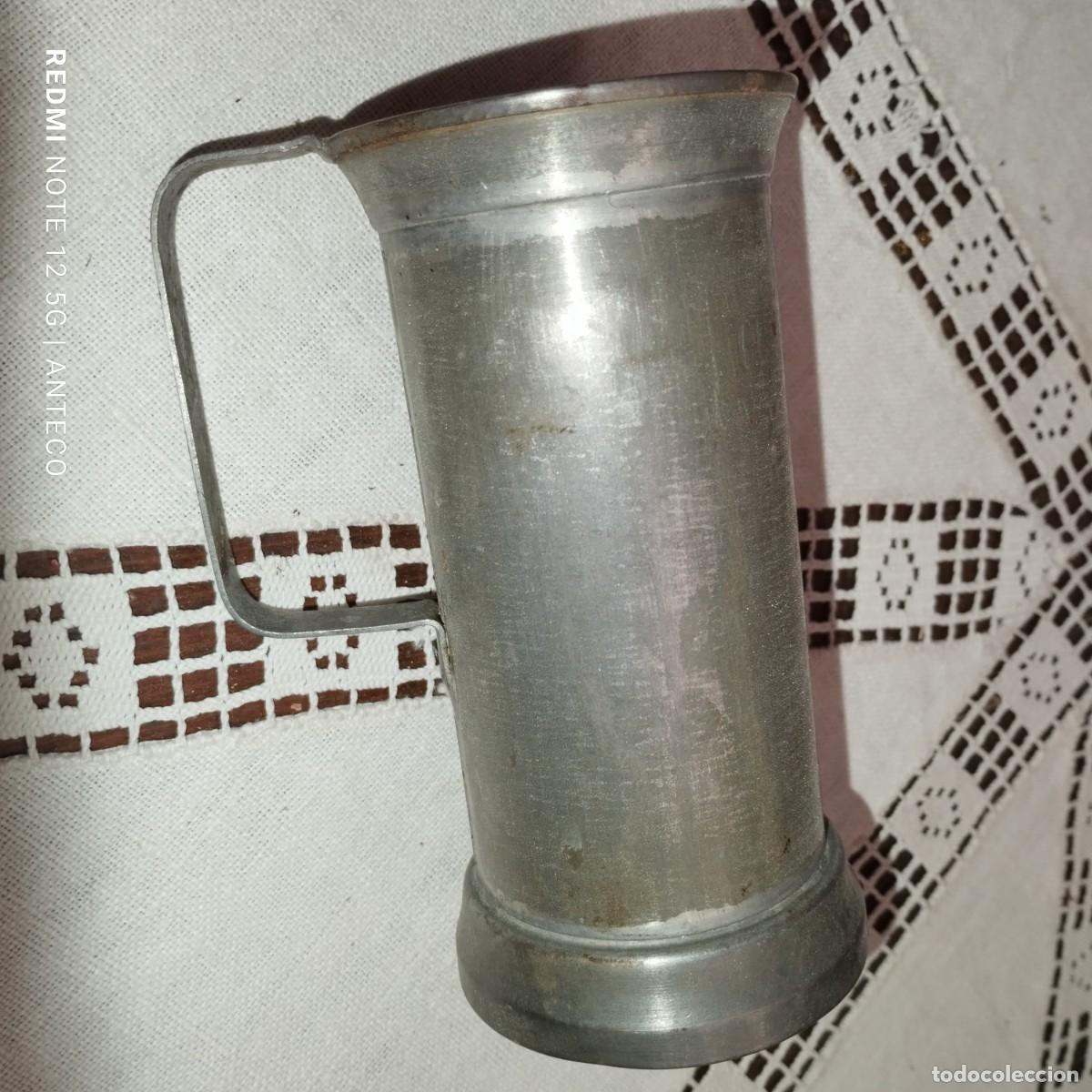 Antig&uuml;edades: JARRA DE MEDIDA DE HOJA DE LATA DE CUARTO DE LITRO - Foto 5
